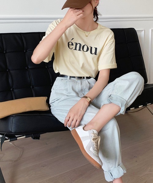 Kuroba（クロバ）の「ロゴプリントTシャツ（Tシャツ/カットソー・レディース・ベージュ/ホワイト・FREE）」の12枚目の写真