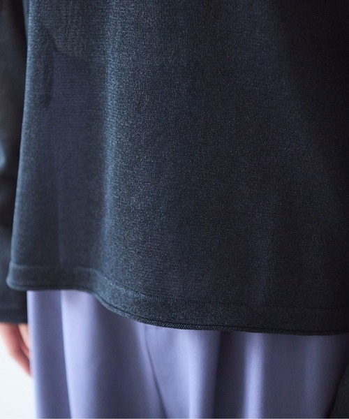 yuni（ユニ　）の「12G和紙/Polyester long sleeves knit Tshirt（ニット/セーター・レディース・ブラック/ブルー/ピンク/ホワイト・FREE）」の15枚目の写真