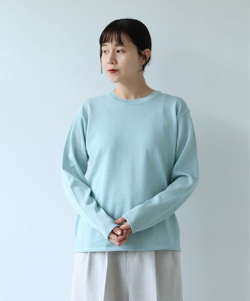 yuni（ユニ　）の「12G和紙/Polyester long sleeves knit Tshirt（ニット/セーター・レディース・ブラック/ブルー/ピンク/ホワイト・FREE）」の18枚目の写真
