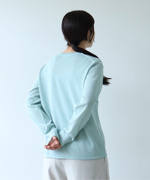 yuni（ユニ　）の「12G和紙/Polyester long sleeves knit Tshirt（ニット/セーター・レディース・ブラック/ブルー/ピンク/ホワイト・FREE）」の22枚目の写真