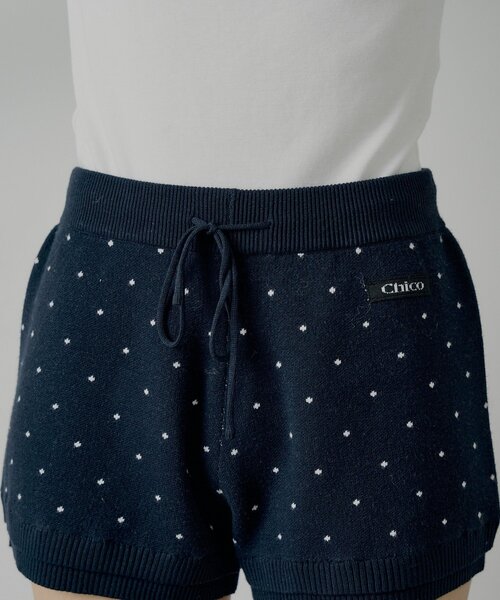 Chico(チコ)の「【セットアップ対応】コンパクトニットショートパンツ(その他パンツ・レディース・グレー/ブルー系その他2/ネイビー/ブラック・MEDIUM/SMALL)」の14枚目の写真