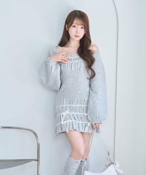 セール】Scrunch cami o/p cardie set（ワンピース）｜Rose Muse（ロゼ