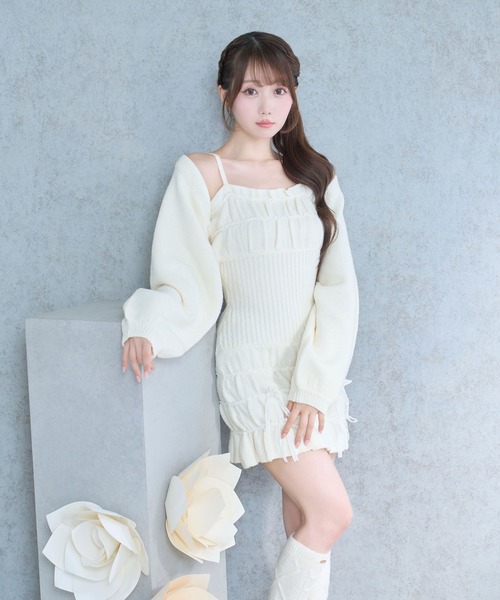 セール】Scrunch cami o/p cardie set（ワンピース）｜Rose Muse（ロゼ