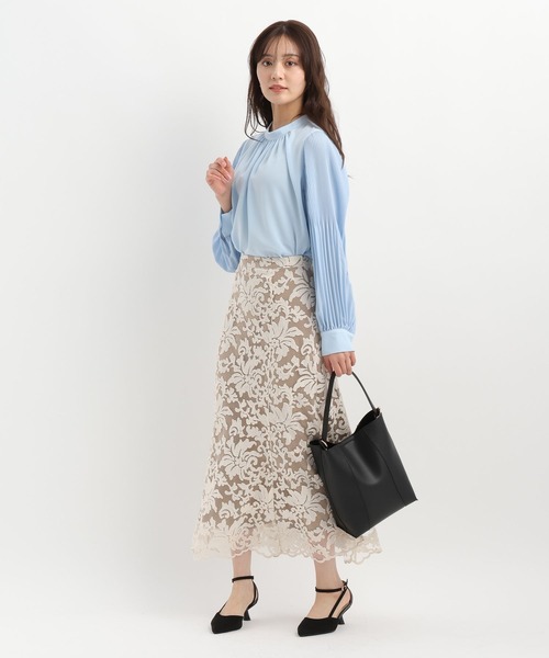 Andemiu（アンデミュウ）の「レースレイヤーマーメイドスカート639328（スカート・レディース・ブラック/アイボリー・SMALL/MEDIUM）」の14枚目の写真