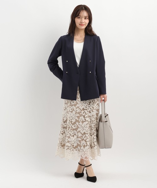 Andemiu（アンデミュウ）の「レースレイヤーマーメイドスカート639328（スカート・レディース・ブラック/アイボリー・SMALL/MEDIUM）」の15枚目の写真