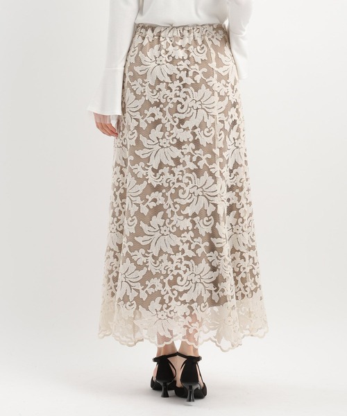 Andemiu（アンデミュウ）の「レースレイヤーマーメイドスカート639328（スカート・レディース・ブラック/アイボリー・SMALL/MEDIUM）」の18枚目の写真