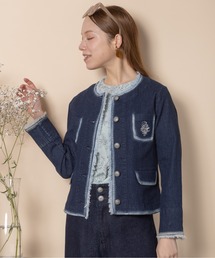 RESPEC（リスペック）の「ノーカラーデニムジャケット（デニムジャケット）」