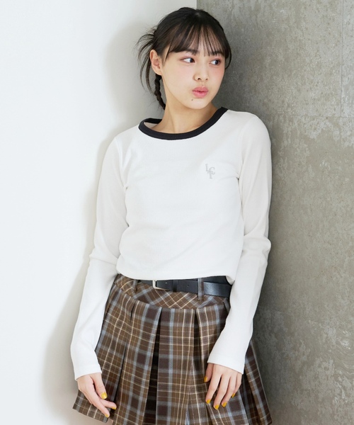 LOVETOXIC（ラブトキシック）の「【抗菌防臭】テレコ長袖T（Tシャツ/カットソー・キッズ・ブラック/オフホワイト/トップグレー・130cm/S:140cm/M:150cm/L:160cm）」の5枚目の写真