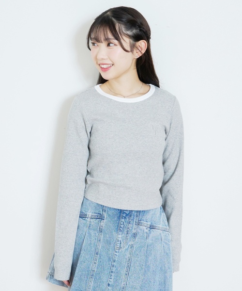 LOVETOXIC（ラブトキシック）の「【抗菌防臭】テレコ長袖T（Tシャツ/カットソー・キッズ・ブラック/オフホワイト/トップグレー・130cm/S:140cm/M:150cm/L:160cm）」の7枚目の写真