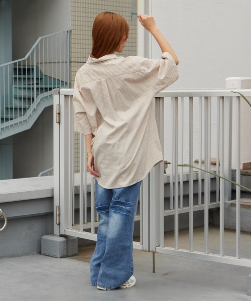 U.S. POLO ASSN.（ユーエスポロアッスン）の「U.S. POLO ASSN./ユーエスポロアッスン ブロードスモールチェック 半袖チェックシャツ 2026年春夏（シャツ/ブラウス・メンズ・グレー/ブルー/ライトグリーン/ベージュ・L/LL/M）」の20枚目の写真