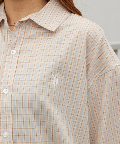 U.S. POLO ASSN.（ユーエスポロアッスン）の「U.S. POLO ASSN./ユーエスポロアッスン ブロードスモールチェック 半袖チェックシャツ 2026年春夏（シャツ/ブラウス・メンズ・グレー/ブルー/ライトグリーン/ベージュ・L/LL/M）」の22枚目の写真