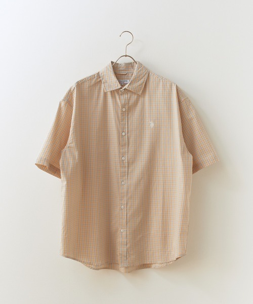 U.S. POLO ASSN.（ユーエスポロアッスン）の「U.S. POLO ASSN./ユーエスポロアッスン ブロードスモールチェック 半袖チェックシャツ 2026年春夏（シャツ/ブラウス・メンズ・グレー/ブルー/ライトグリーン/ベージュ・L/LL/M）」の18枚目の写真