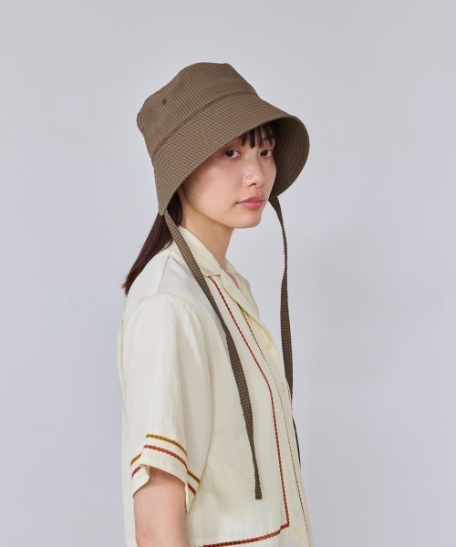 OVERRIDE（オーバーライド）の「OVERRIDE  SUCKER BUCKET BONNET SGP / オーバーライド（ハット・レディース・ブラック/ブラウン/ブラック系・58cm）」の3枚目の写真