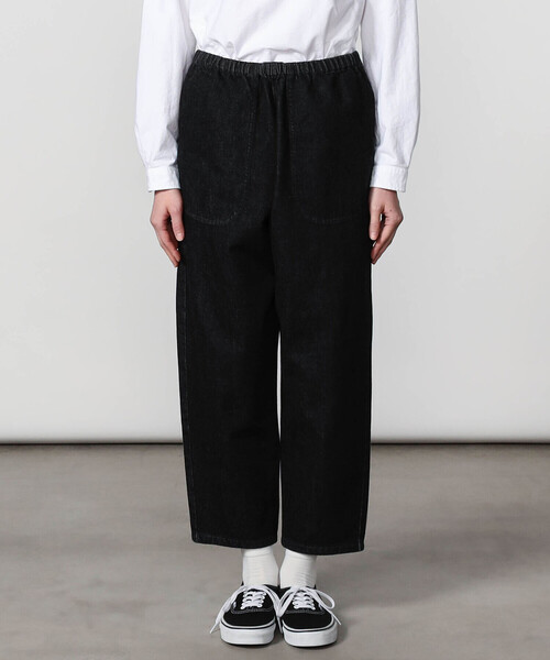 DANTON（ダントン）の「DANTON | ブラックデニム イージーパンツ WOMEN（デニムパンツ・レディース・ブラック・36）」の8枚目の写真