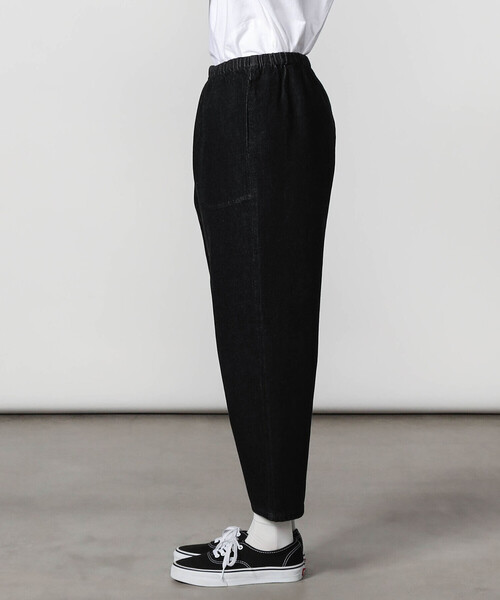 DANTON（ダントン）の「DANTON | ブラックデニム イージーパンツ WOMEN（デニムパンツ・レディース・ブラック・36）」の9枚目の写真