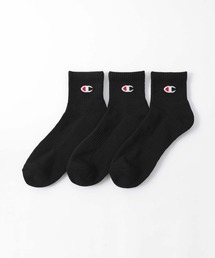 Champion | 【3足セット】Champion レディース メンズ Cマーク 消臭糸使用 足底パイル アーチサポート ショート丈 ソックス 92897500(ソックス/靴下)