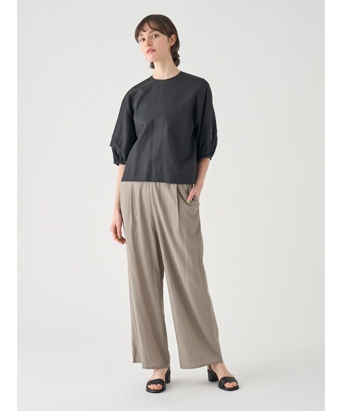 JOHN SMEDLEY(ジョンスメドレー)の「キュプラコットン ギャザーイージーワイドパンツ(その他パンツ・レディース・モカ・2/1)」の8枚目の写真