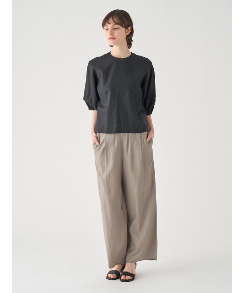 JOHN SMEDLEY(ジョンスメドレー)の「キュプラコットン ギャザーイージーワイドパンツ(その他パンツ・レディース・モカ・2/1)」の9枚目の写真