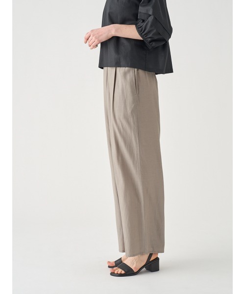 JOHN SMEDLEY(ジョンスメドレー)の「キュプラコットン ギャザーイージーワイドパンツ(その他パンツ・レディース・モカ・2/1)」の5枚目の写真