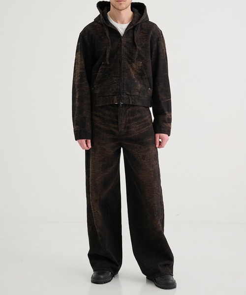 TAAKK（ターク）の「【TAAKK/ターク】Wide Denim（デニムパンツ・メンズ・インディゴブルー/ブラウン・3/2/1）」の4枚目の写真