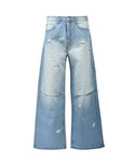 BREATH（ブレス）の「SCRIPT LOGO FADE RHINESTONE DENIM PANTS