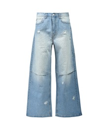 BREATH（ブレス）の「25FWM SCRIPT LOGO FADE RHINESTONE DENIM PANTS / BLK（デニムパンツ）」