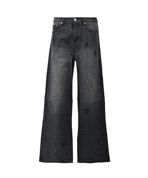 SCRIPT LOGO FADE RHINESTONE DENIM PANTS（デニムパンツ）｜BREATH