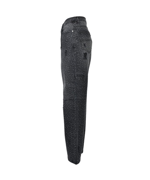 BREATH(ブレス)の「SCRIPT LOGO FADE RHINESTONE DENIM PANTS(デニムパンツ・メンズ・ライトブルー/ブラック・XX-LARGE/MEDIUM/SMALL/LARGE/X-LARGE)」の4枚目の写真
