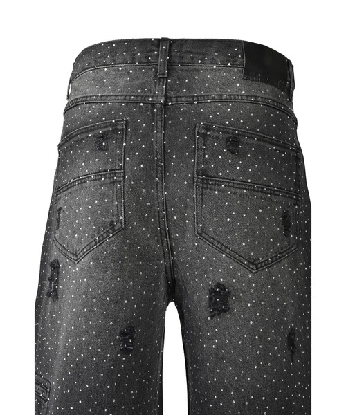 BREATH(ブレス)の「SCRIPT LOGO FADE RHINESTONE DENIM PANTS(デニムパンツ・メンズ・ライトブルー/ブラック・XX-LARGE/MEDIUM/SMALL/LARGE/X-LARGE)」の6枚目の写真