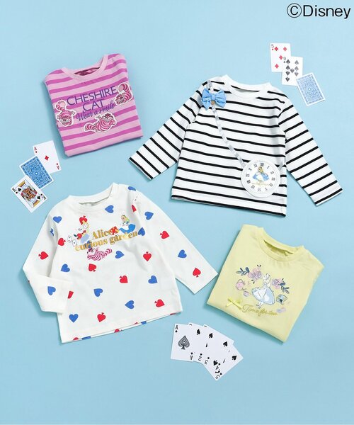 セール】ディズニーキャラクターふしぎの国のアリス長袖Tシャツ（T