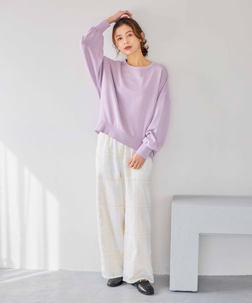 studio CLIP（スタディオクリップ）の「裏毛カラースウェット（スウェット・レディース・イエロー/ラベンダー/ライトグレー/ライトブルー・FREE）」の15枚目の写真