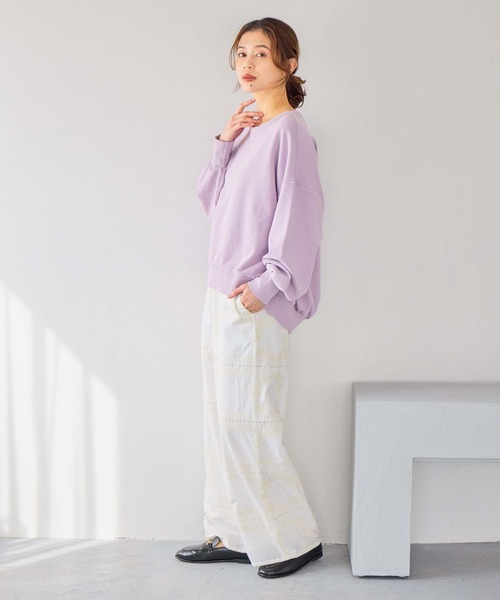 studio CLIP（スタディオクリップ）の「裏毛カラースウェット（スウェット・レディース・イエロー/ラベンダー/ライトグレー/ライトブルー・FREE）」の13枚目の写真