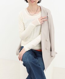 MICO COULIER | シアーフライス×チュールレイヤードプルオーバー(Tシャツ/カットソー)