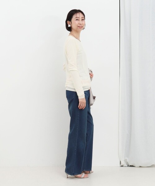 MICO COULIER（ミコクリエ）の「シアーフライス×チュールレイヤードプルオーバー（Tシャツ/カットソー・レディース・ベビーピンク/ライトグレー/キナリ・38）」の9枚目の写真