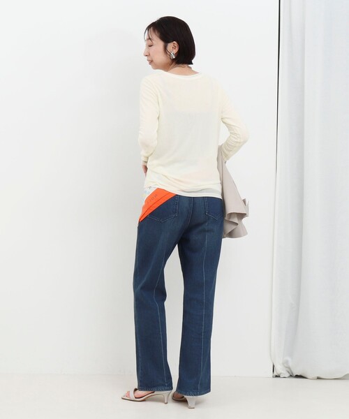 MICO COULIER（ミコクリエ）の「シアーフライス×チュールレイヤードプルオーバー（Tシャツ/カットソー・レディース・ベビーピンク/ライトグレー/キナリ・38）」の11枚目の写真