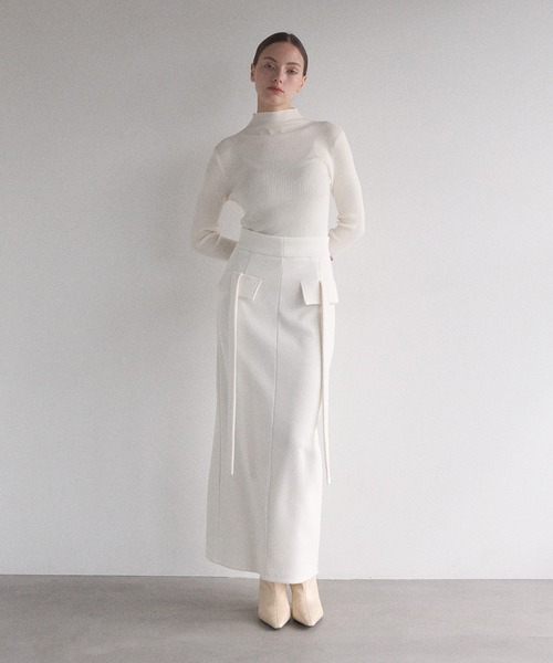 MIELI INVARIANT(ミエリインヴァリアント)の「Cut Tight Cargo Skirt(スカート・レディース・ブラック/ホワイト・SMALL/MEDIUM)」の20枚目の写真