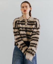 CREDONA | MOHAIR BORDER KNIT/モヘヤボーダーニット(ニット/セーター)