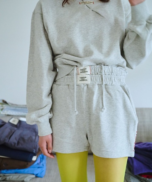 common gull products.(コモンガルプロダクツ)の「私の名前のスウェットハーフパンツ(その他パンツ・レディース・杢グレー/ネイビー/ライトブルー・SMALL/MEDIUM/LARGE)」の2枚目の写真