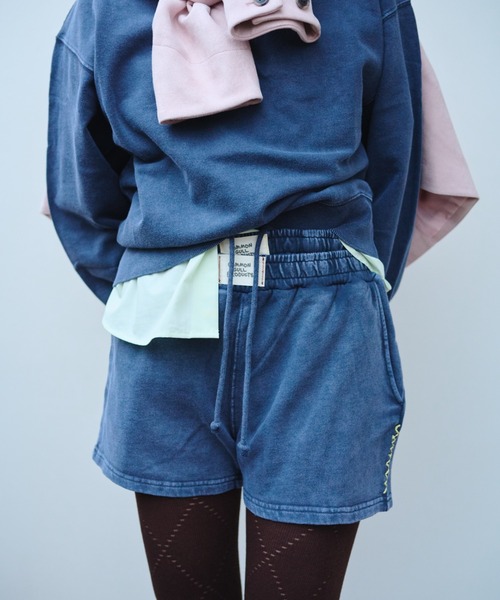 common gull products.(コモンガルプロダクツ)の「私の名前のスウェットハーフパンツ(その他パンツ・レディース・杢グレー/ネイビー/ライトブルー・SMALL/MEDIUM/LARGE)」の3枚目の写真
