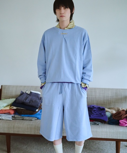 common gull products.(コモンガルプロダクツ)の「私の名前のスウェットハーフパンツ(その他パンツ・レディース・杢グレー/ネイビー/ライトブルー・SMALL/MEDIUM/LARGE)」の18枚目の写真