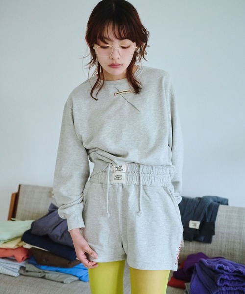 common gull products.(コモンガルプロダクツ)の「私の名前のスウェットハーフパンツ(その他パンツ・レディース・杢グレー/ネイビー/ライトブルー・SMALL/MEDIUM/LARGE)」の12枚目の写真