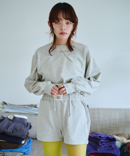 common gull products.(コモンガルプロダクツ)の「私の名前のスウェットハーフパンツ(その他パンツ・レディース・杢グレー/ネイビー/ライトブルー・SMALL/MEDIUM/LARGE)」の8枚目の写真