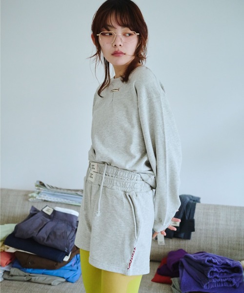 common gull products.(コモンガルプロダクツ)の「私の名前のスウェットハーフパンツ(その他パンツ・レディース・杢グレー/ネイビー/ライトブルー・SMALL/MEDIUM/LARGE)」の6枚目の写真