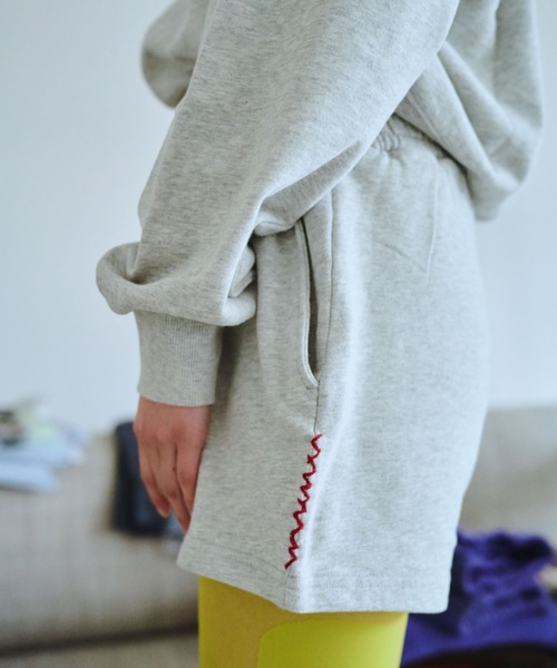 common gull products.(コモンガルプロダクツ)の「私の名前のスウェットハーフパンツ(その他パンツ・レディース・杢グレー/ネイビー/ライトブルー・SMALL/MEDIUM/LARGE)」の4枚目の写真