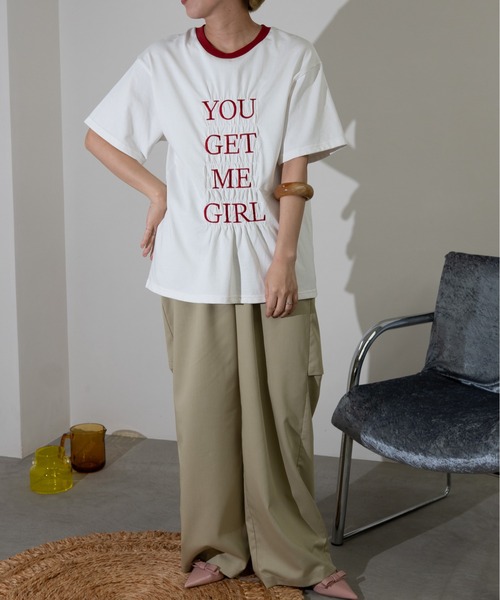 MIDVEIN（ミッドヴェイン）の「Back cut wide pants（チノパンツ・レディース・ブラック/チャコールグレー/ベージュ・FREE）」の7枚目の写真