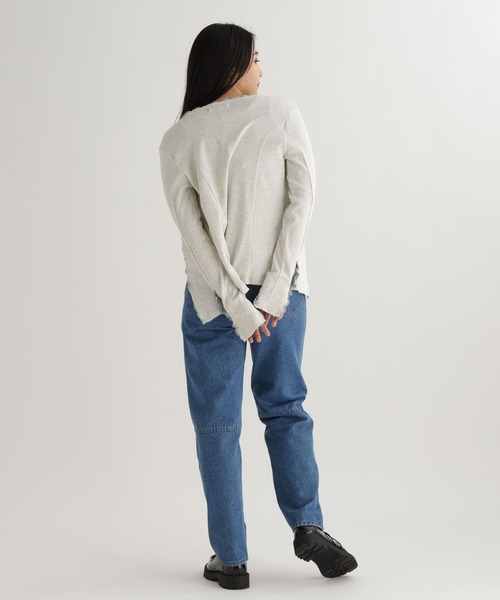 studio CLIP（スタディオクリップ）の「【daily CLIP】カットレイヤードフリフリカーディガン（カーディガン/ボレロ・レディース・チャコール/オフホワイト/レッド・FREE）」の10枚目の写真