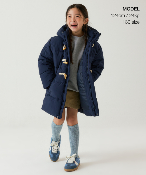 MUSINSA STANDARD KIDS（ムシンサスタンダードキッズ）の「フードパーカーダッフルダウンジャケット [ネイビー]（ブルゾン・レディース・その他・110/120/160/150/130/140）」の18枚目の写真