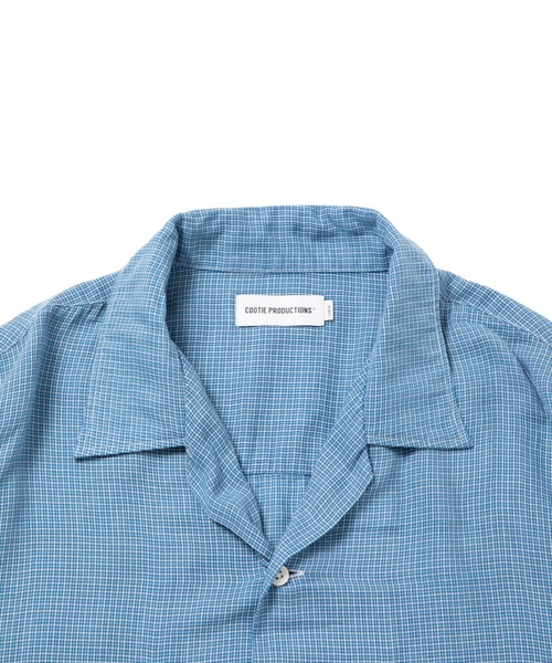 COOTIE PRODUCTIONS（クーティープロダクションズ）の「Double Gauze Check Open Collar L/S Shirts（シャツ/ブラウス・メンズ・サックスブルー/ホワイト系その他・SMALL/MEDIUM/LARGE）」の3枚目の写真