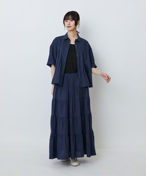 LOISIR(ロワズィール)の「タックディテールブラウス(シャツ/ブラウス・レディース・オフホワイト/ネイビー/チェック・FREE)」の17枚目の写真