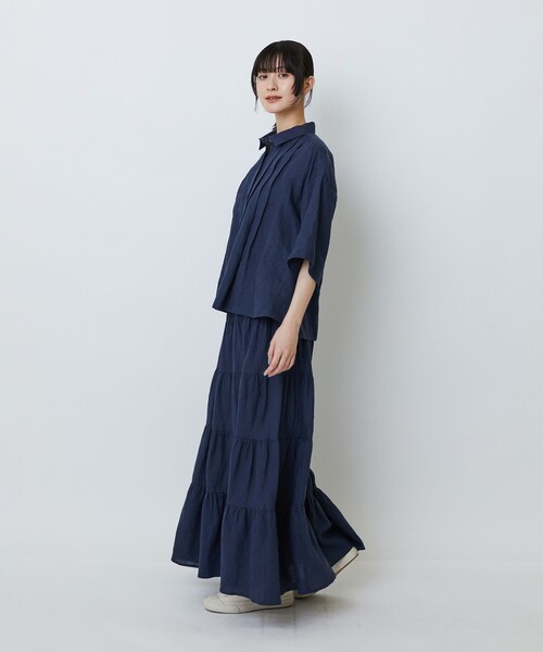 LOISIR(ロワズィール)の「タックディテールブラウス(シャツ/ブラウス・レディース・オフホワイト/ネイビー/チェック・FREE)」の19枚目の写真